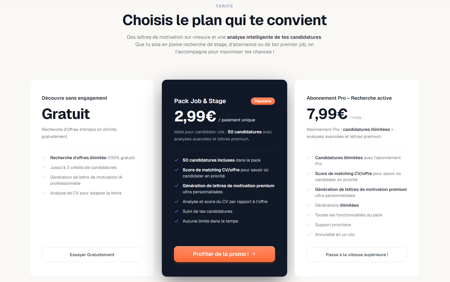Prix et options d'abonnement pour EcrisMaLettre.fr