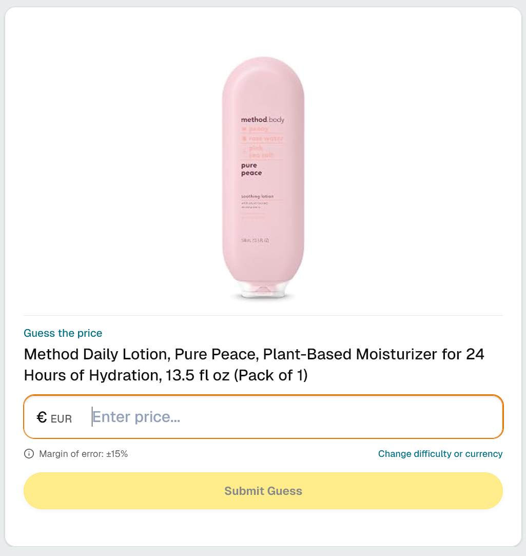 Exemple d'un produit à deviner