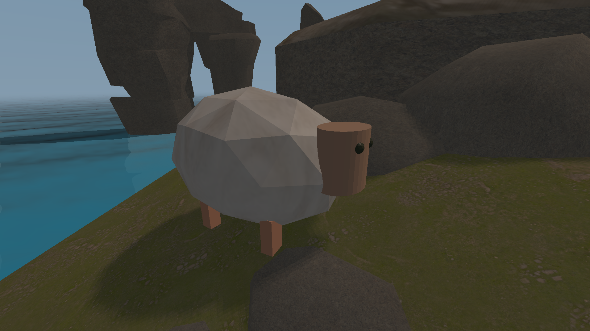 Modélisation low-poly d'un mouton